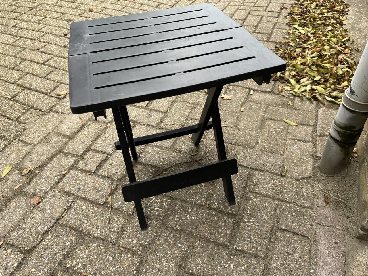 Tafeltje inklapbaar, kunst zwart