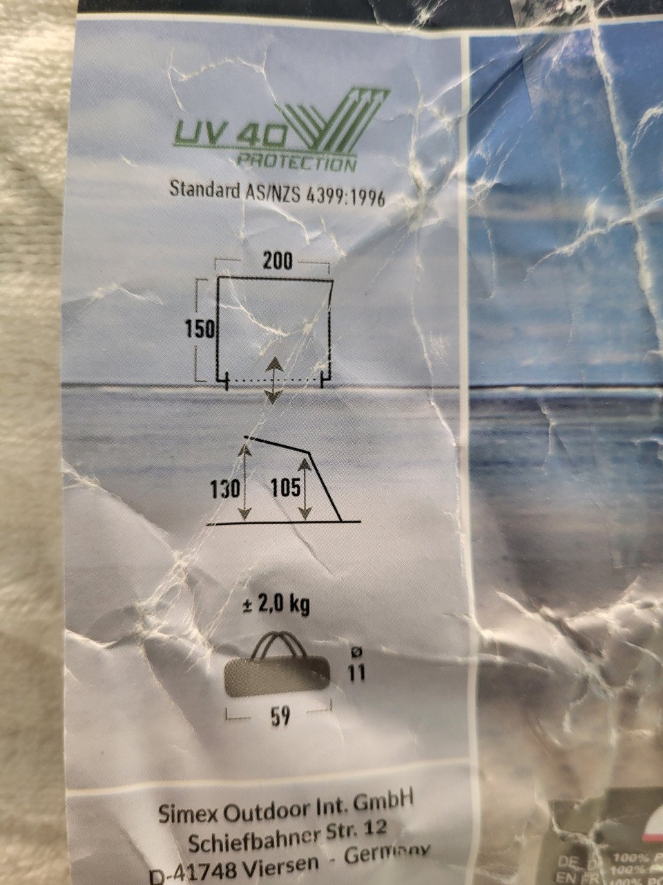 Wind-/zonnescherm / beach shelter - ideaal voor op het strand!