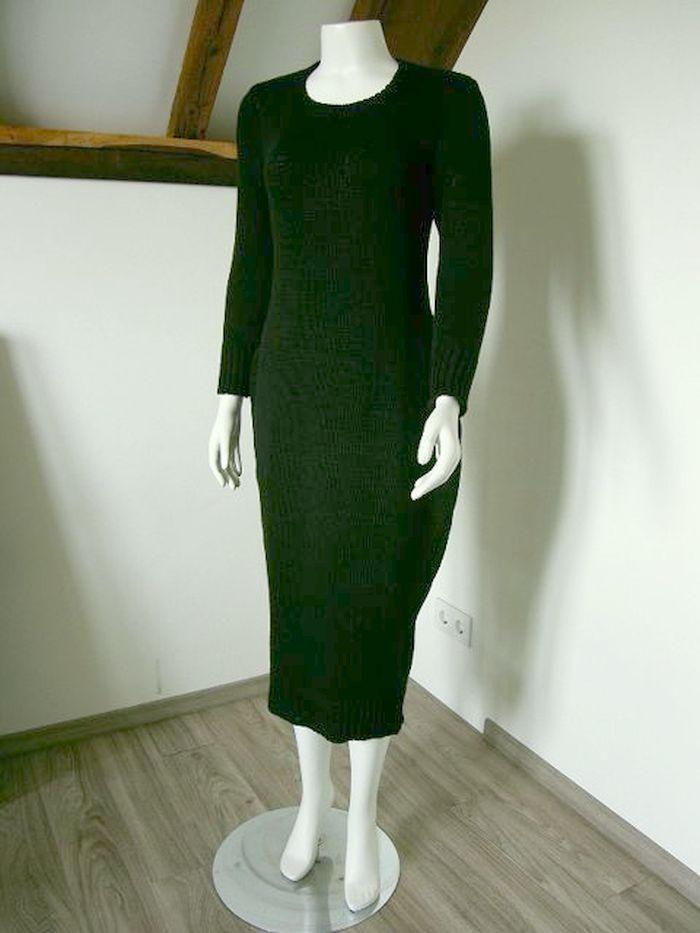 SÁBETH: Nieuw Grofgebreid jurkje zwart S of M