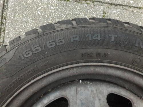 Winterbanden op stalen velg + sneeuwkettingen