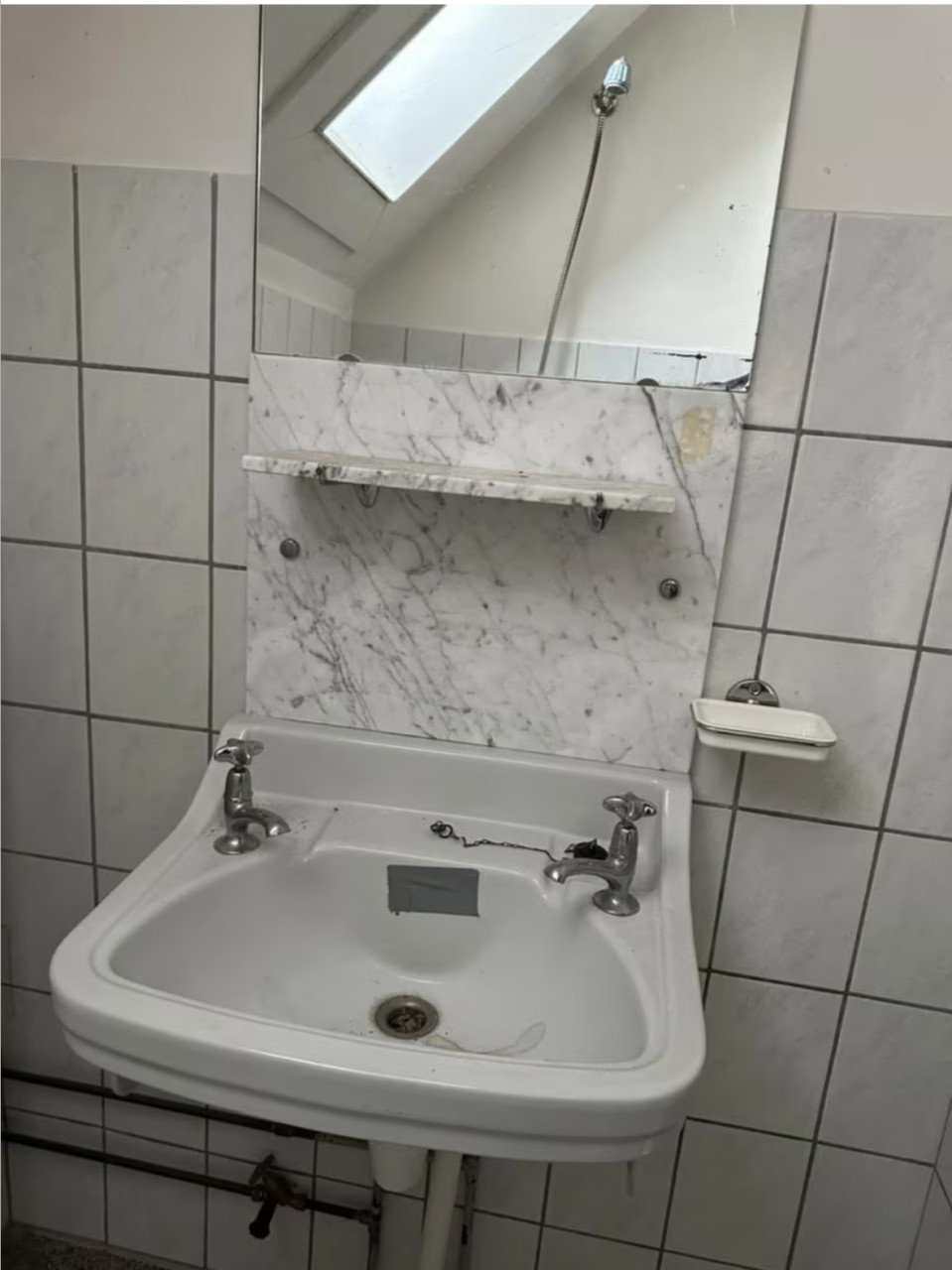 Wastafel marmer vintage