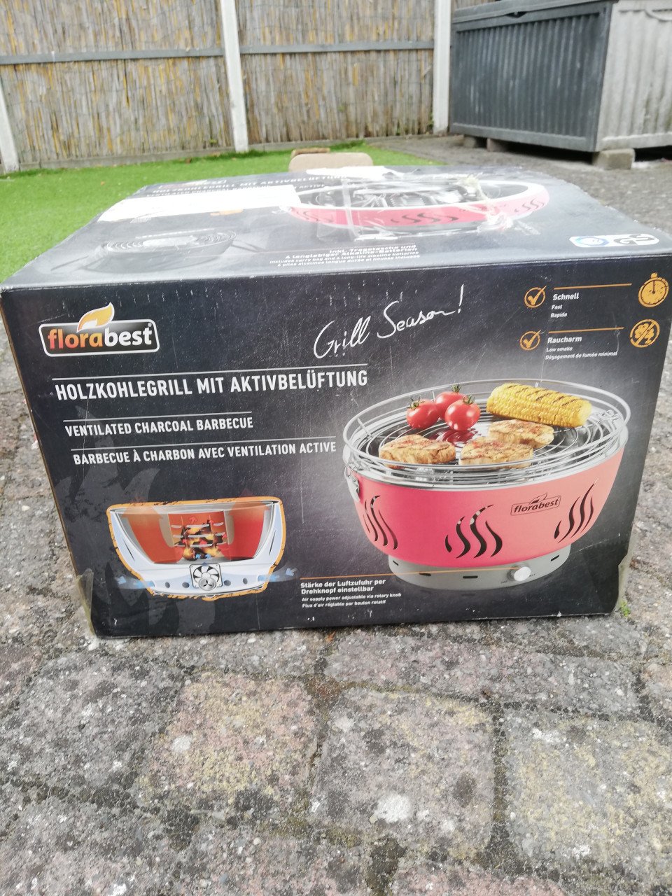 Florabest houtskool BBQ