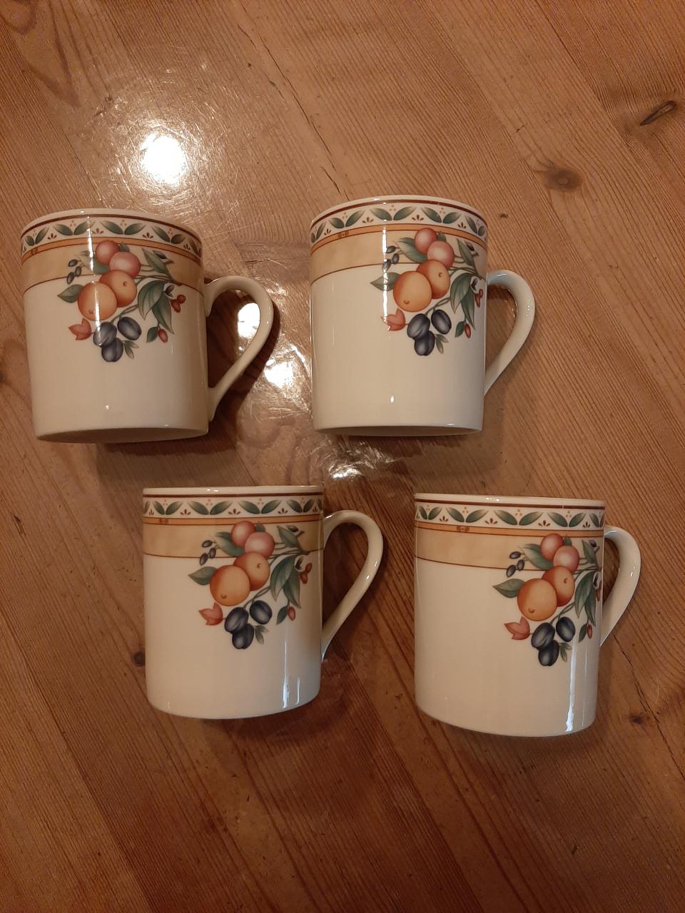 HW HEINRICH WINERLING - 4 MOKKEN - PORSELEIN