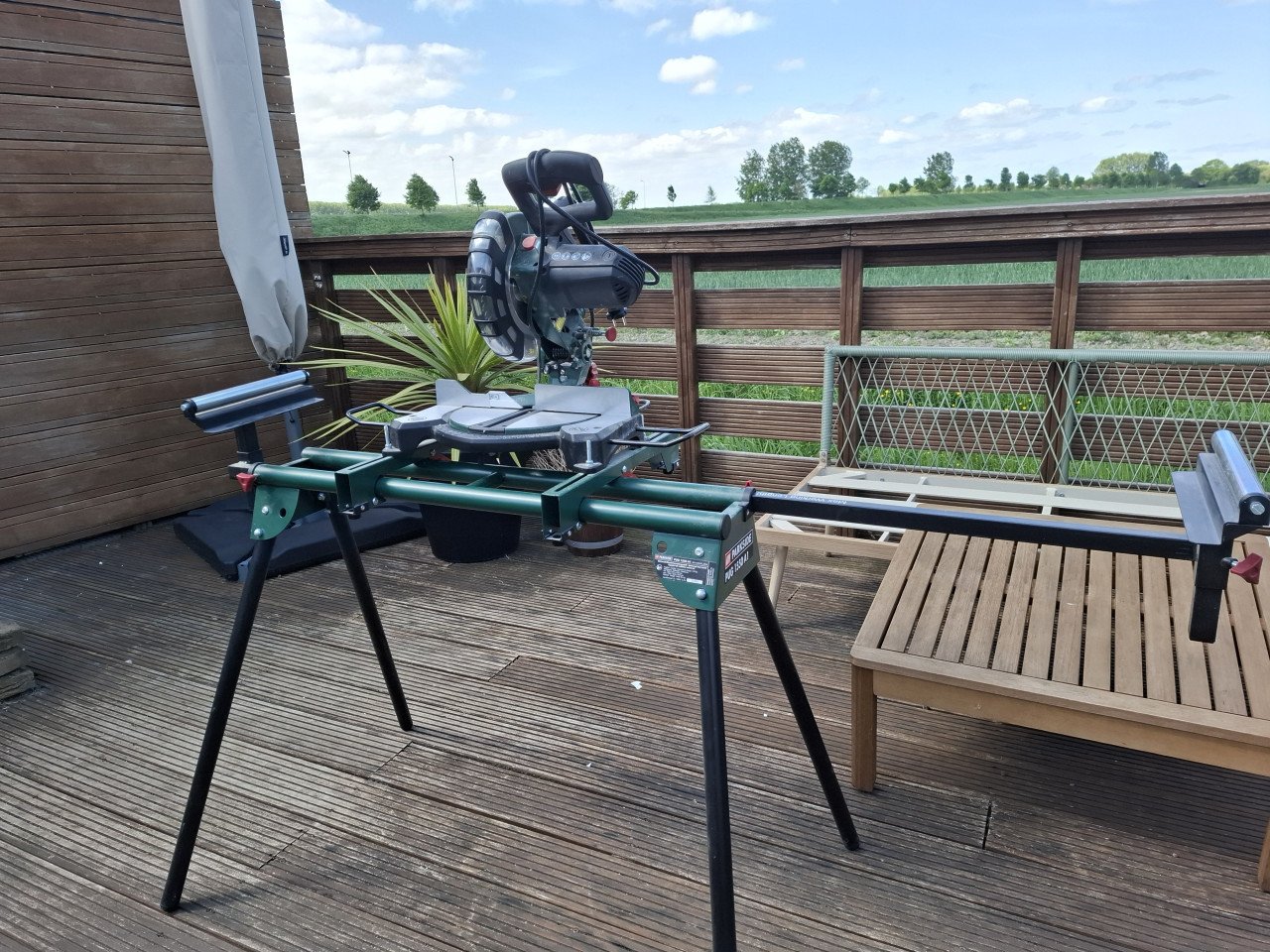 Parkside afkortzaag incl. onderstel
