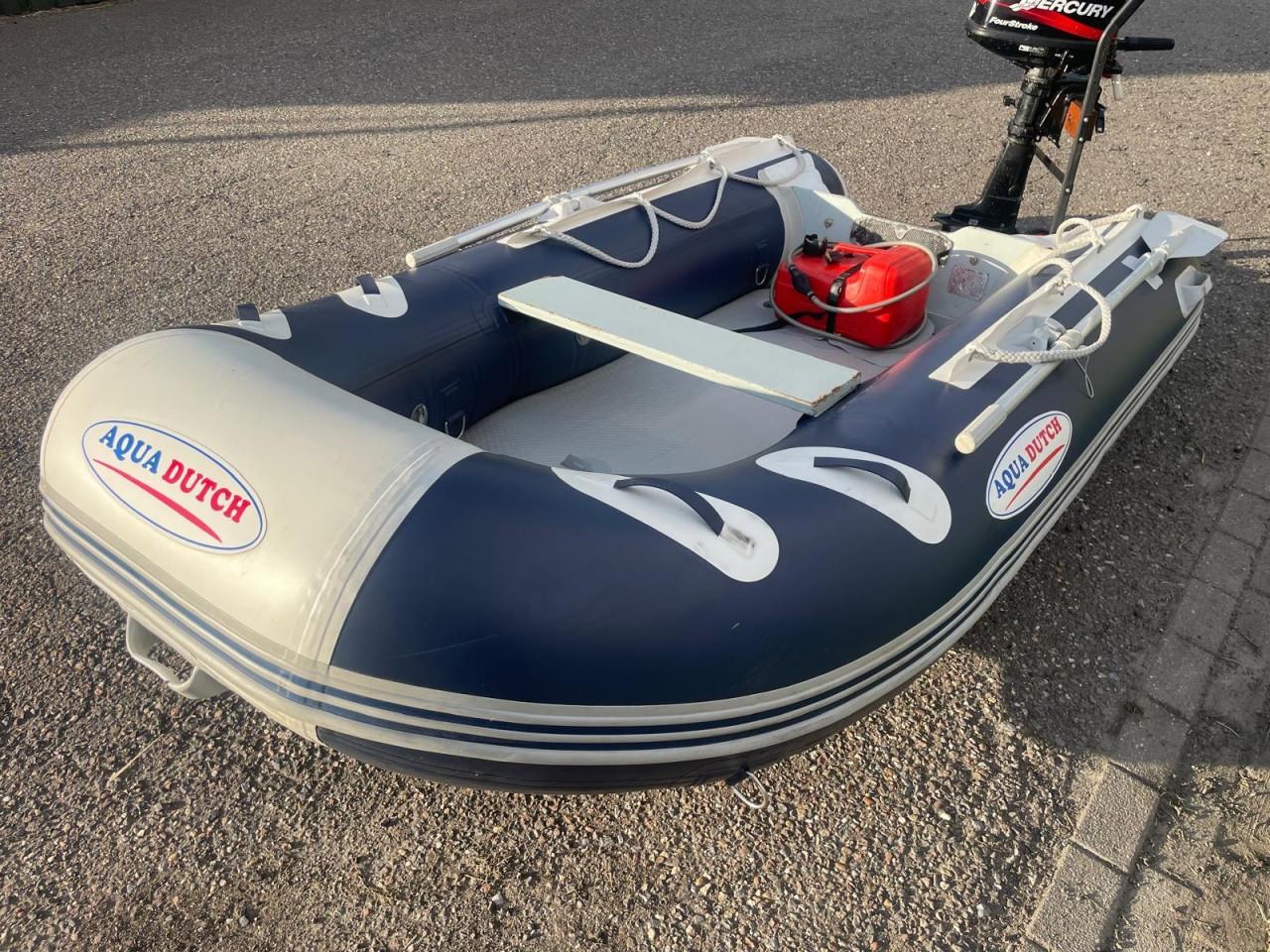 Aqua Dutchrubberboot met 5pk Mercury motor