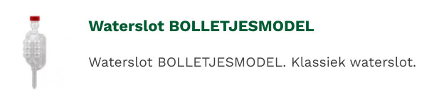 Waterslot met siliconenplug (om bier en wijn te maken)