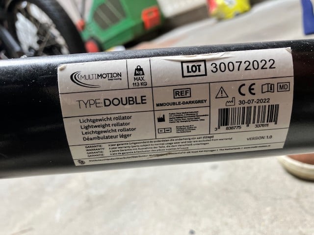 Rollator Multimotion dubbel inklapbaar lichtgewicht