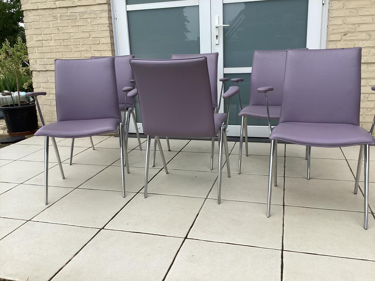 Leolux eetkamerstoelen (set6) model Natello als nieuw design