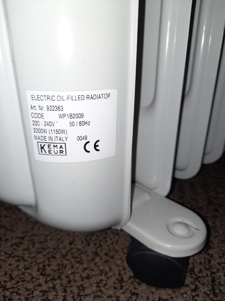 Verrijdbare radiator