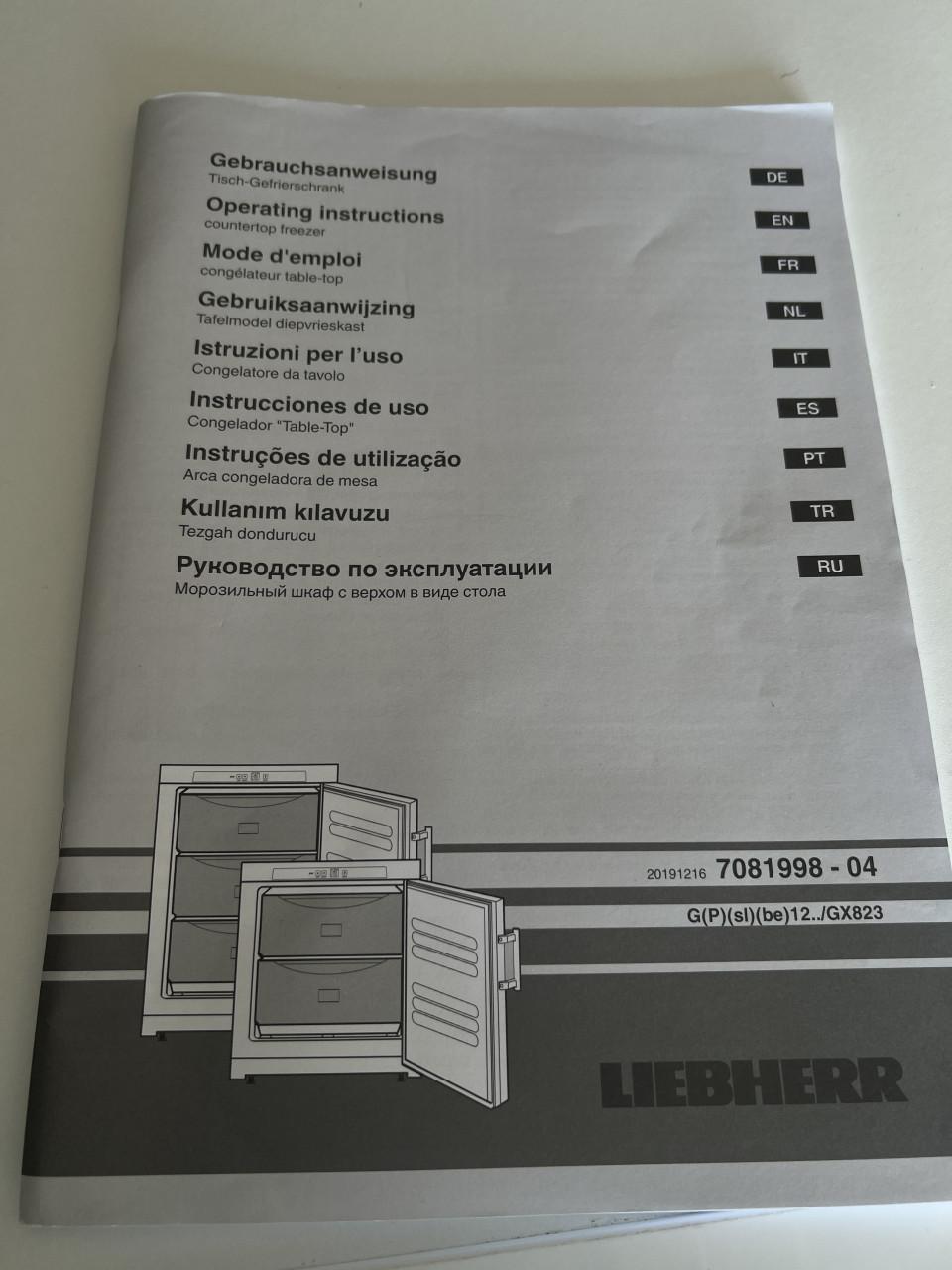 Nieuwe Liebherr G1223 vriezer 85x56 cm. 101 liter