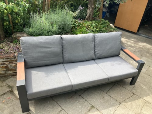 Terras Tuin Bank Kwaliteit Antraciet Grijs Teak