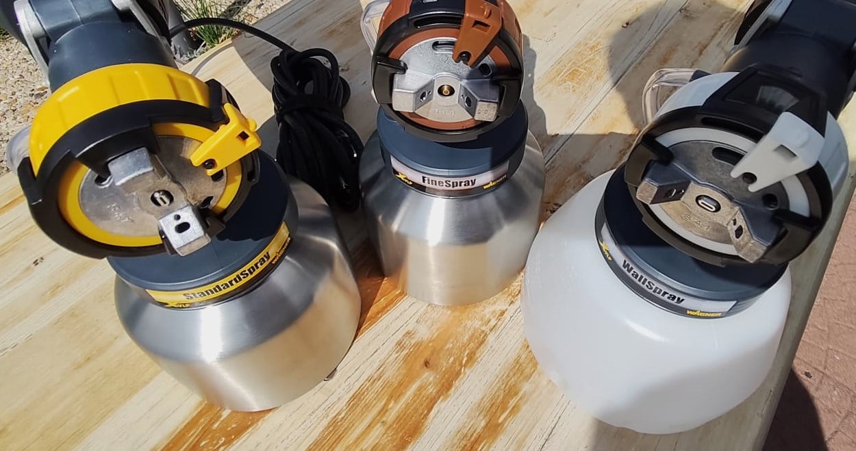 WAGNER XVLP 3500 verfspuit - lasuur, lak en latexverf - 3 spuitstukken