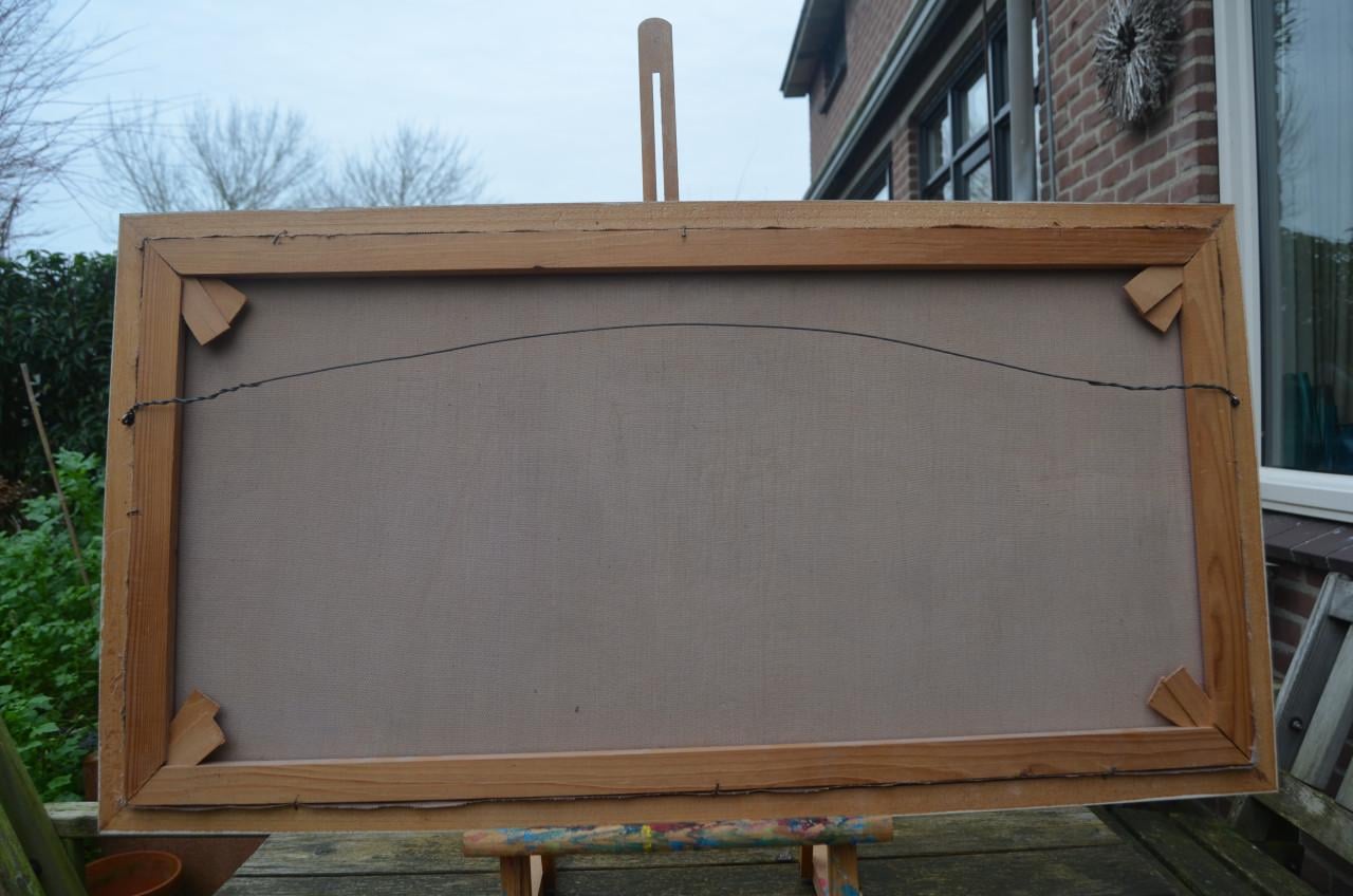 Indische school 'zicht op een rivier'