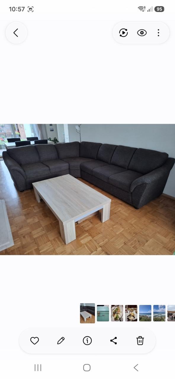 Hoekbank + Salontafel