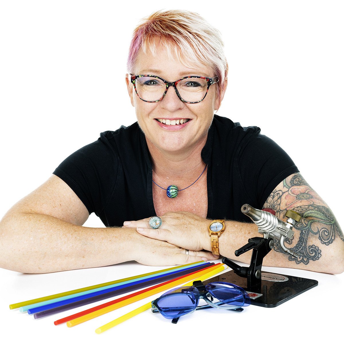 Workshop Glaskralen maken / Glasperlen machen