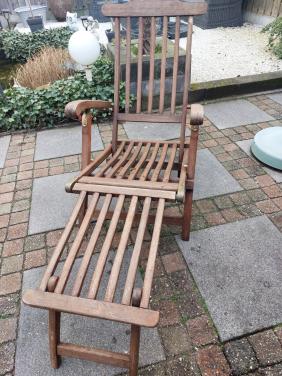 Houten ligstoel