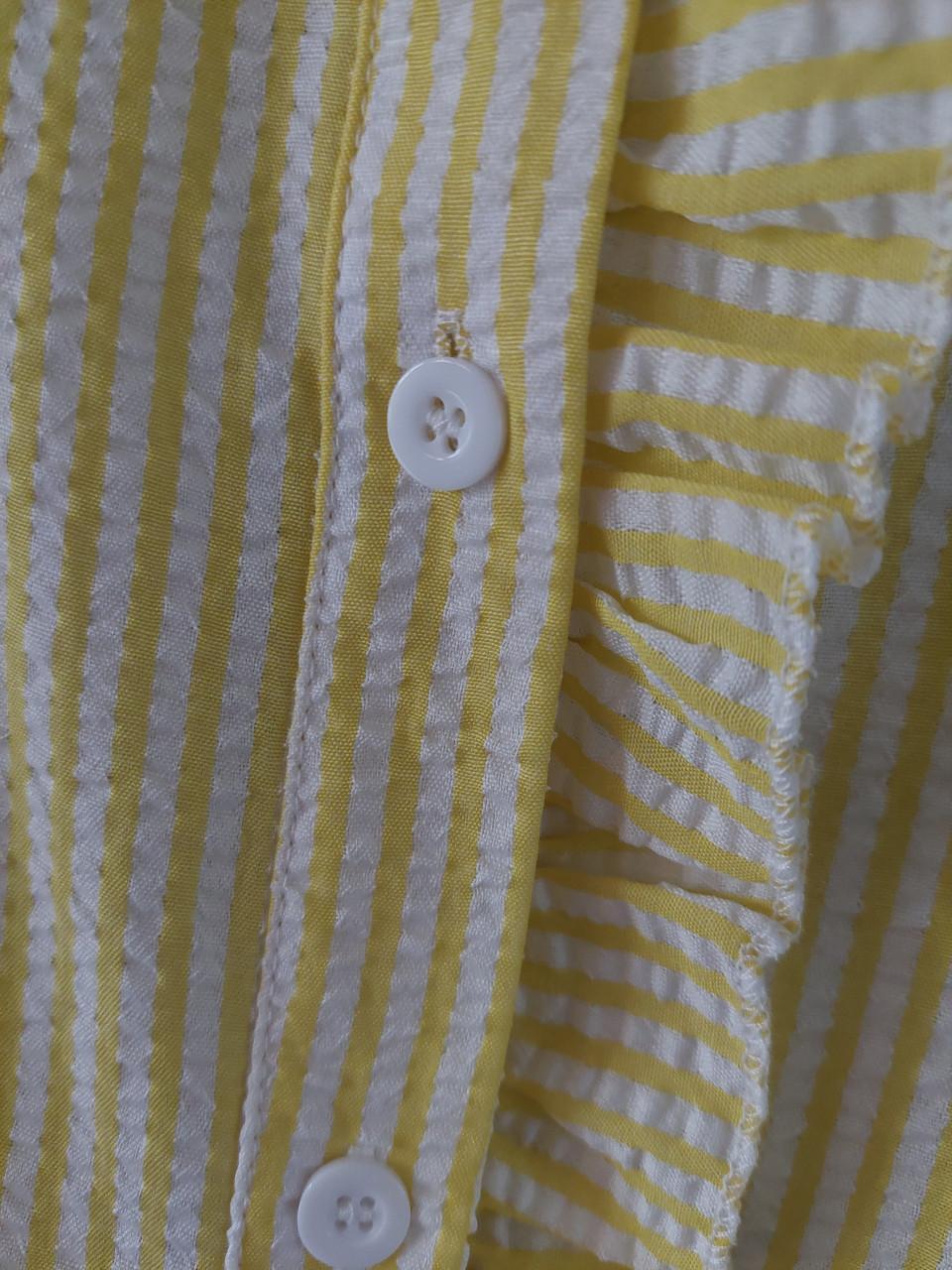 Nieuwe geel gestreepte damesblouse mt xl