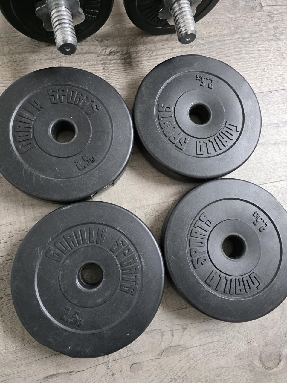 Dumbbells met verwisselbare schijven