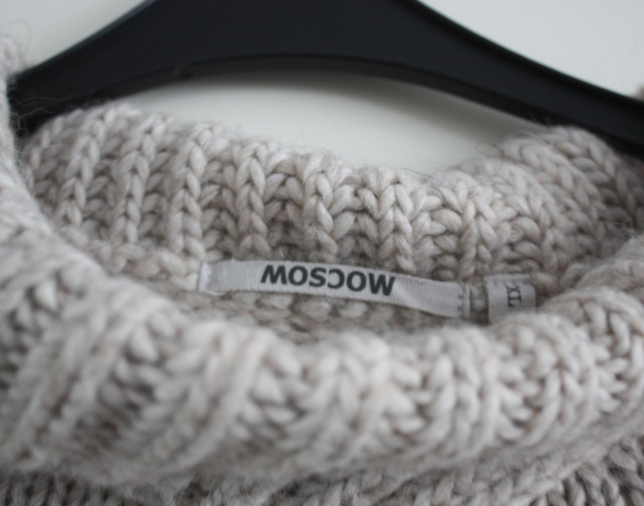 Lange wollen jurk met hoge kraag maat xl