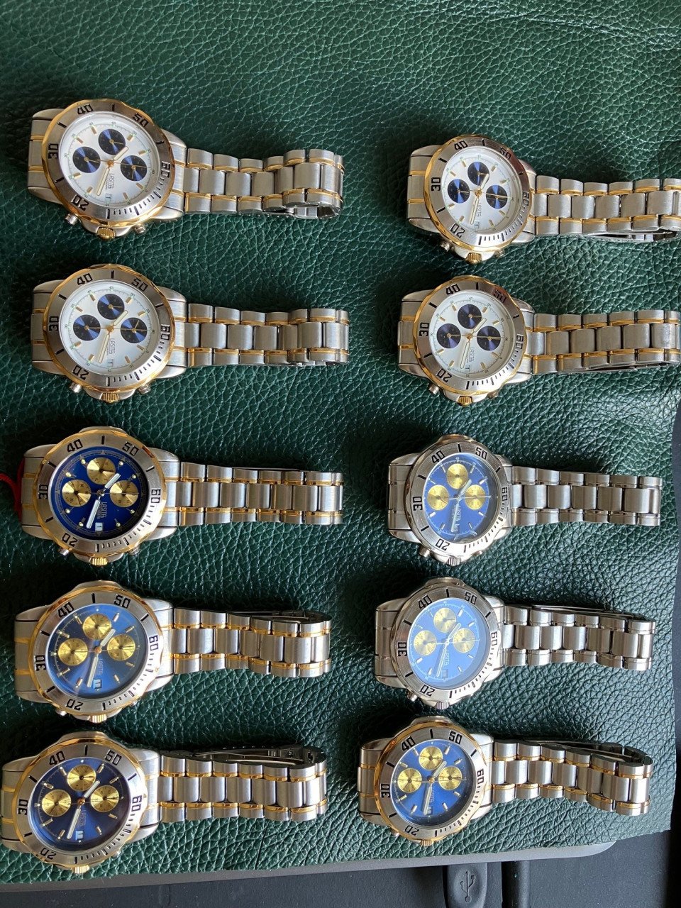 Lasita chronograph quartz horloge, 10 stuks, NOS