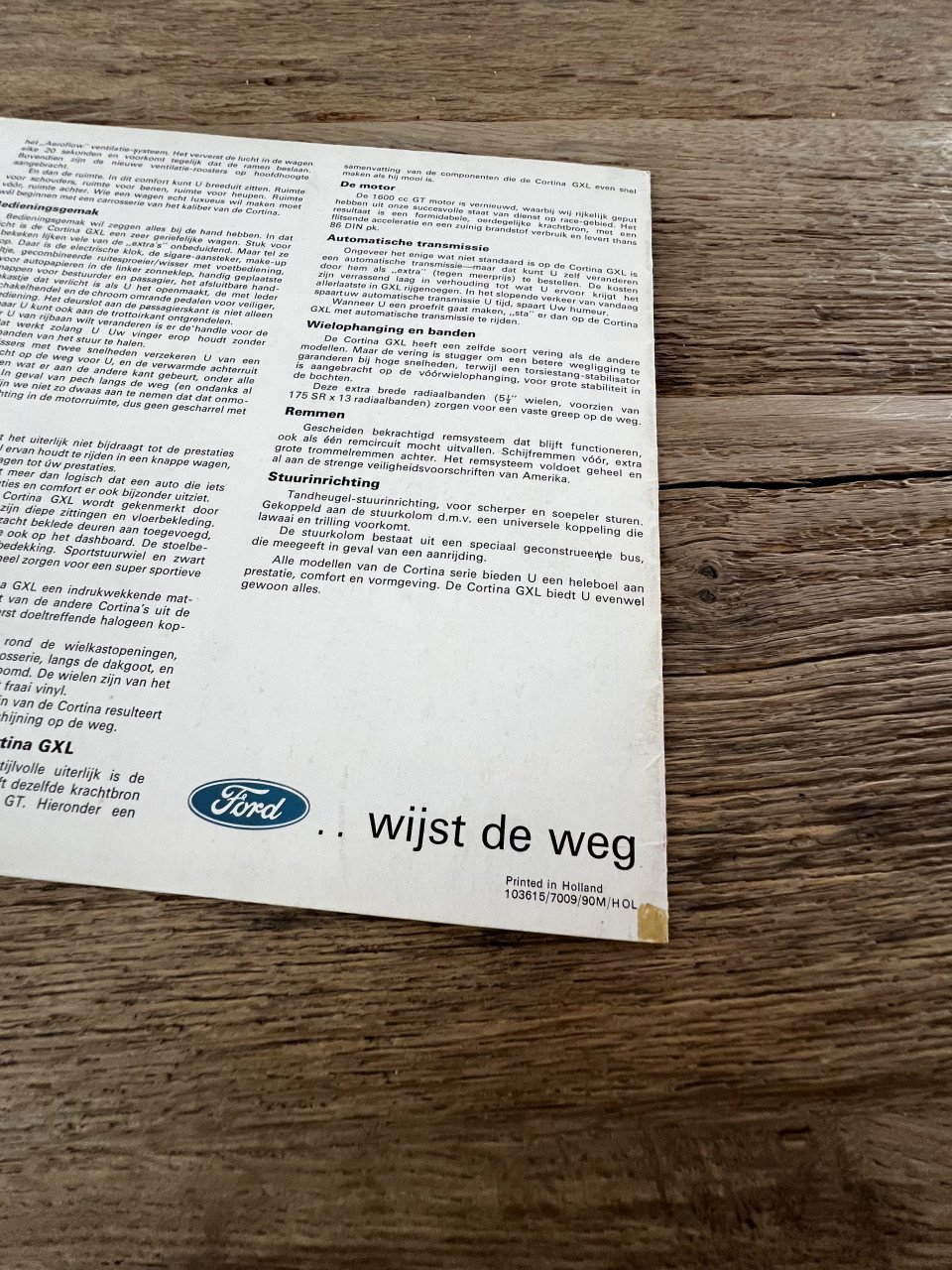 Ford Cortina autobrochure