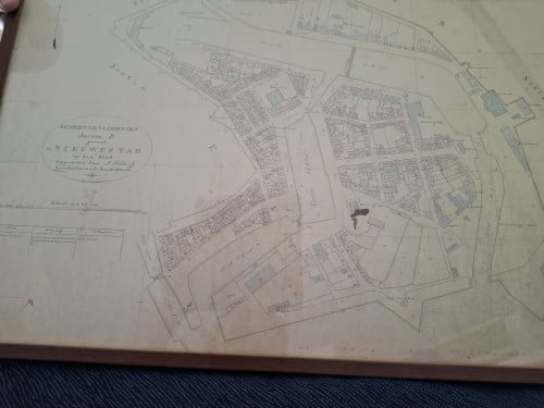 Vlissingen Repro Minuutplan Kadaster . Situatie ± 1812-1820 Fraai ingelijst