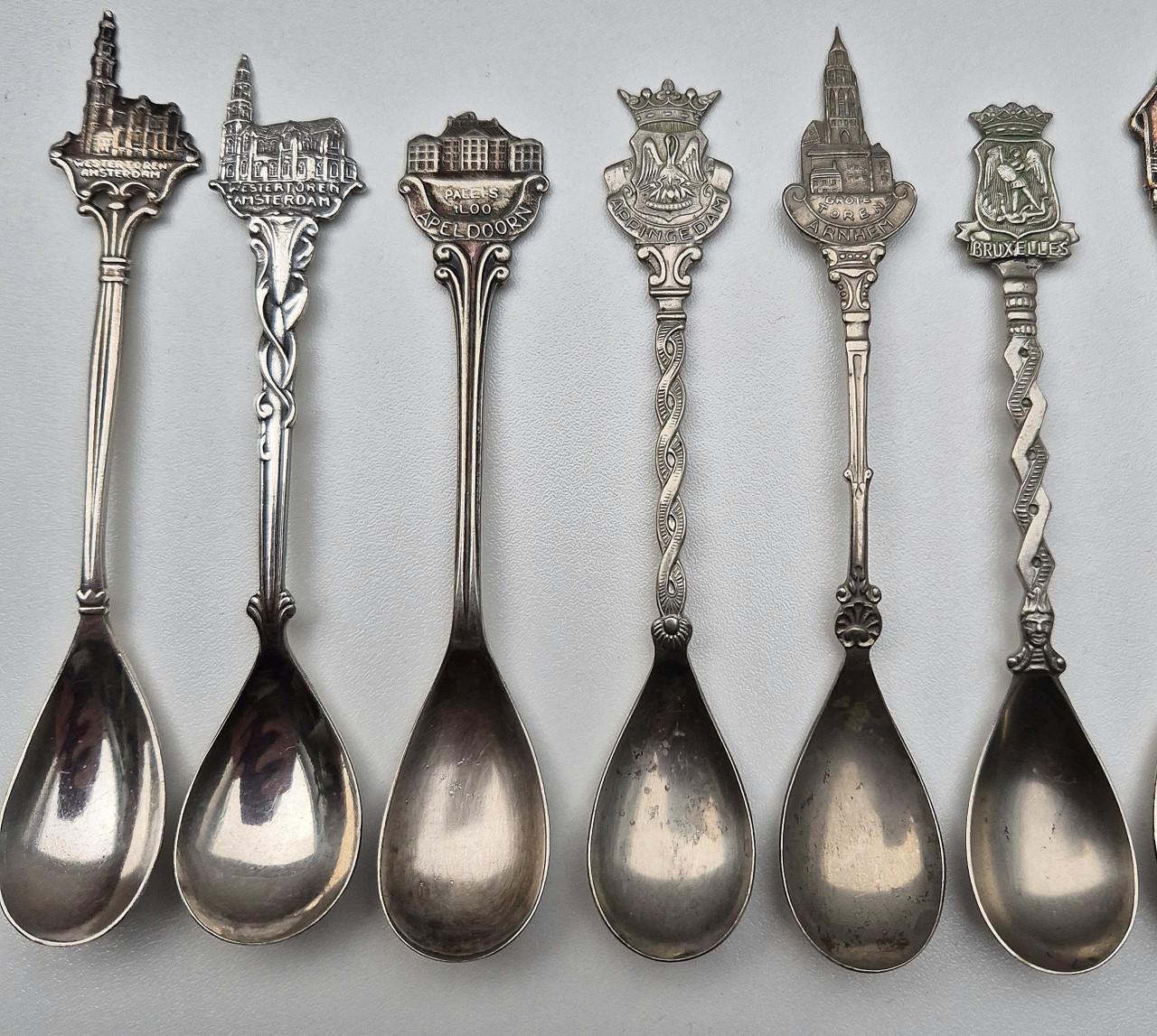 Theelepeltjes verzilverd 11x