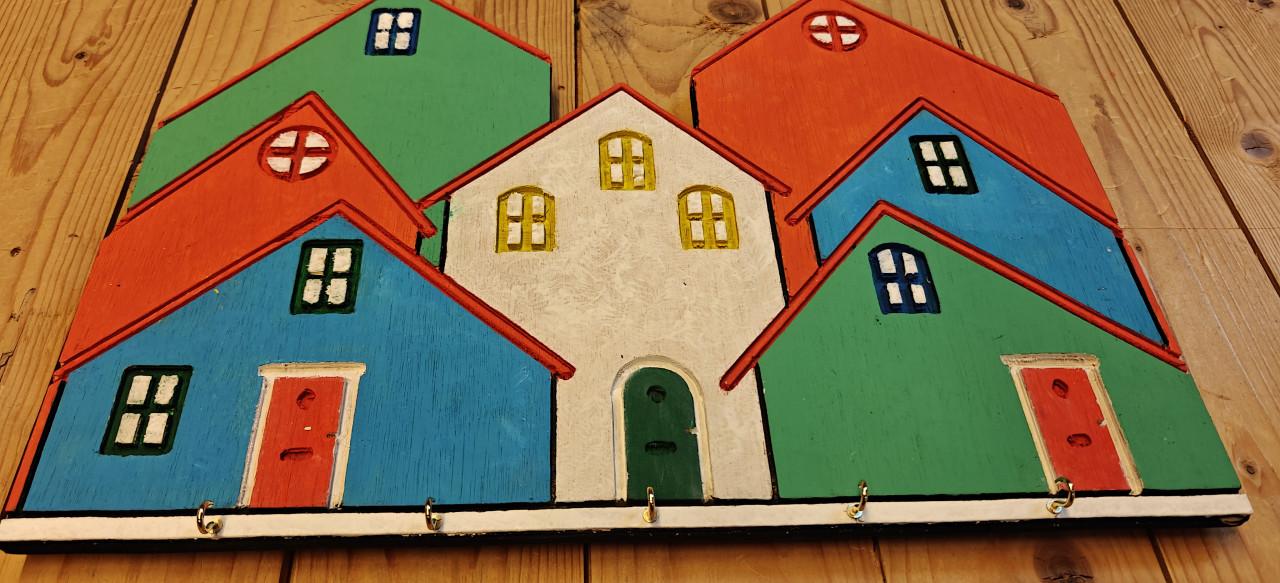 Te Koop kleurrijk Wandmontage huissleutel houder.