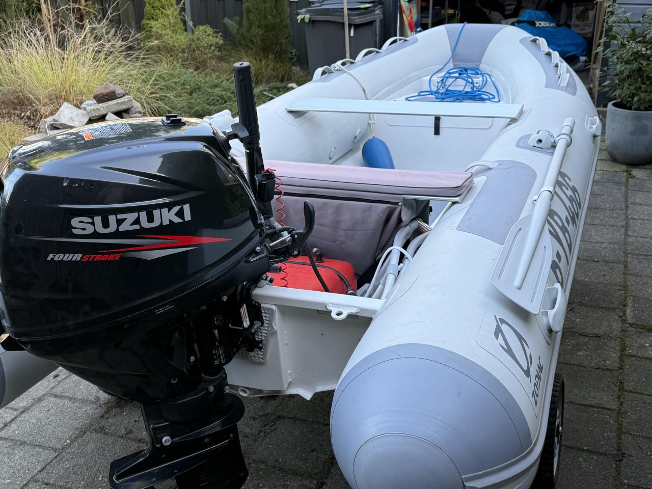 Zodiac Cadet 390 RIB Alu DL incl. suzuki25 pk en  handtrailer (kalf)