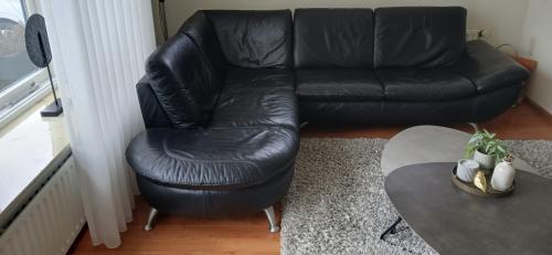 Donkerblauwe hoekbank