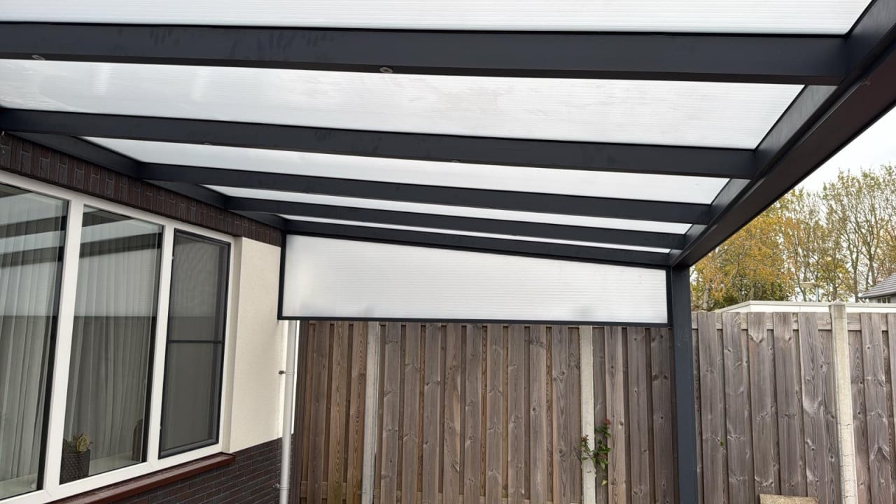 Overkapping aluminium antraciet