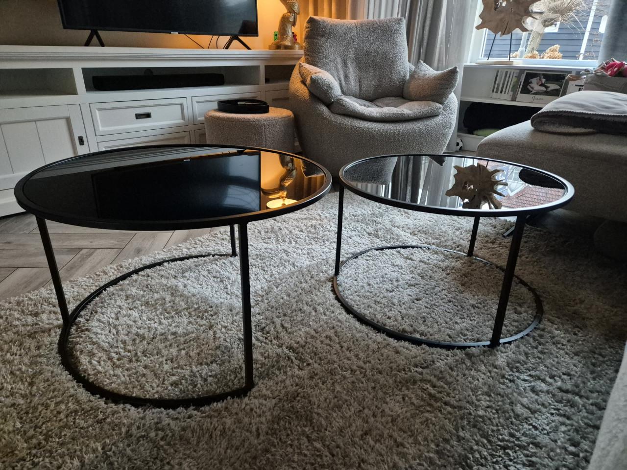 Glazen salontafel set (light & living Duarte)