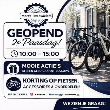 2e paasdag geopend van 10:00 t/m 15:00 Actie OP=OP !!