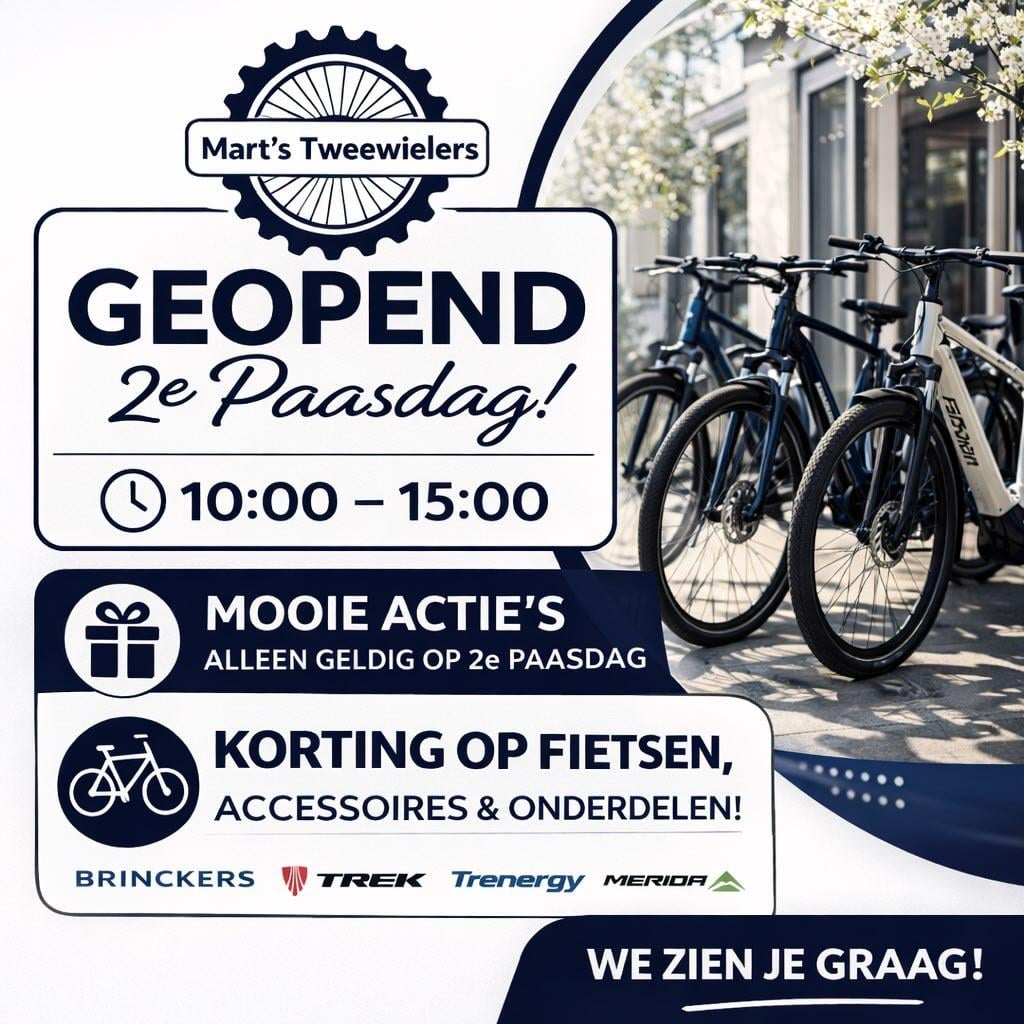 2e paasdag geopend van 10:00 t/m 15:00 Actie OP=OP !!