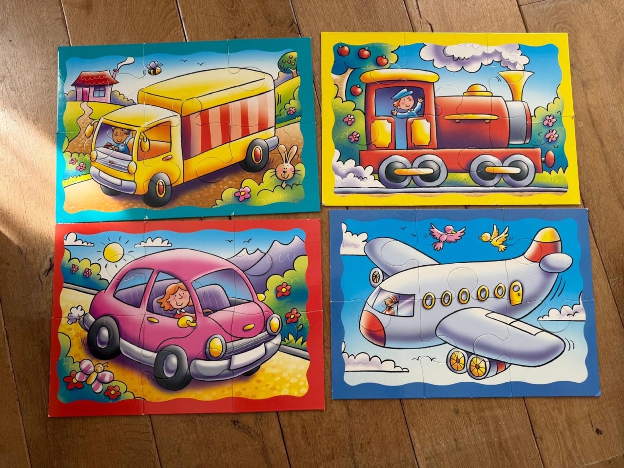 Puzzel vervoer (4 in 1 doos)