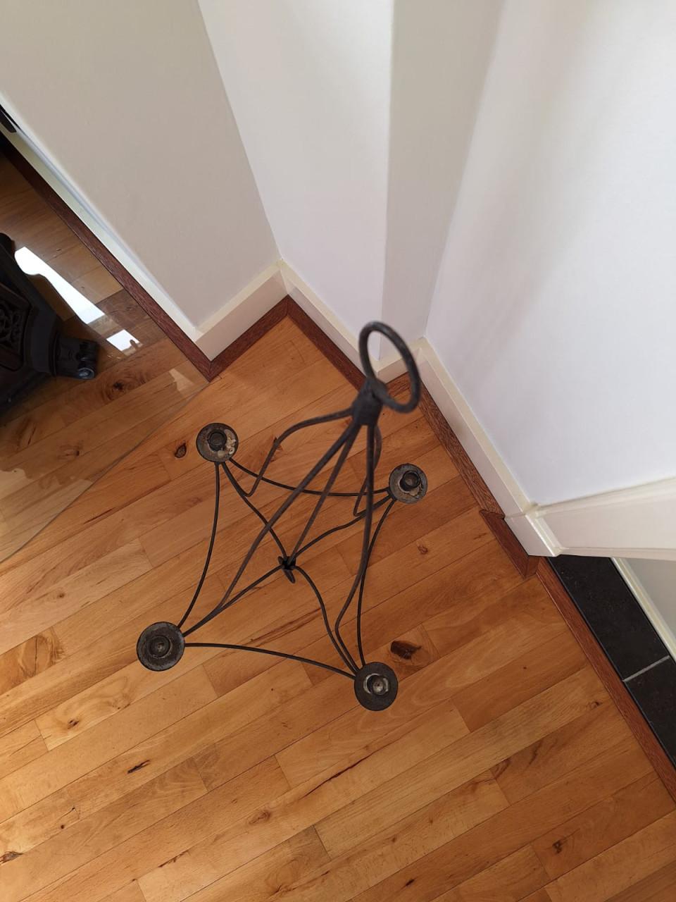 Kandelaar voor aan het plafond 4 kaarsen