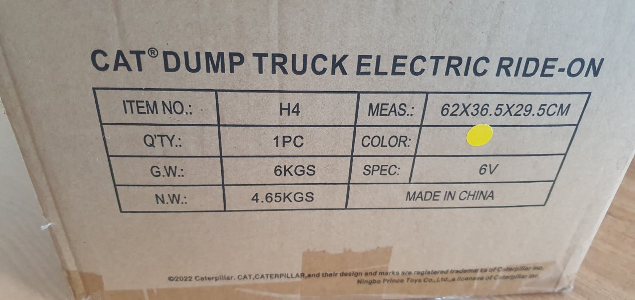 Cat - Dump-Truck  Elektric ride-on !!!  NIEUW !!!