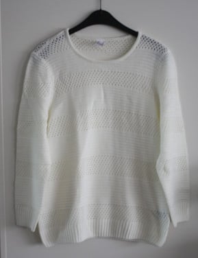 Gebreide trui  creme wit  maat 40