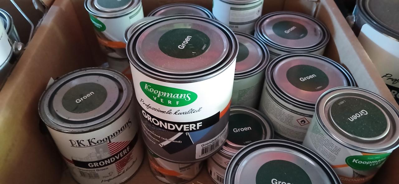 Diverse lakken en grondverf Drenth Fitex Flexa Rambo en Histor