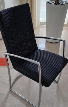 Te koop echte LOOM 6 stoelen z.g.a.n. zwart met rvs