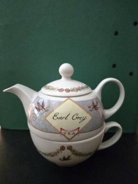 "Tea for One" porseleinen theeset ,Nieuw,