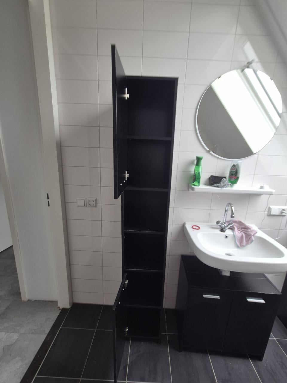 VidaXL 3-delige badkamermeubelset zwart eiken | nieuwprijs ± €269