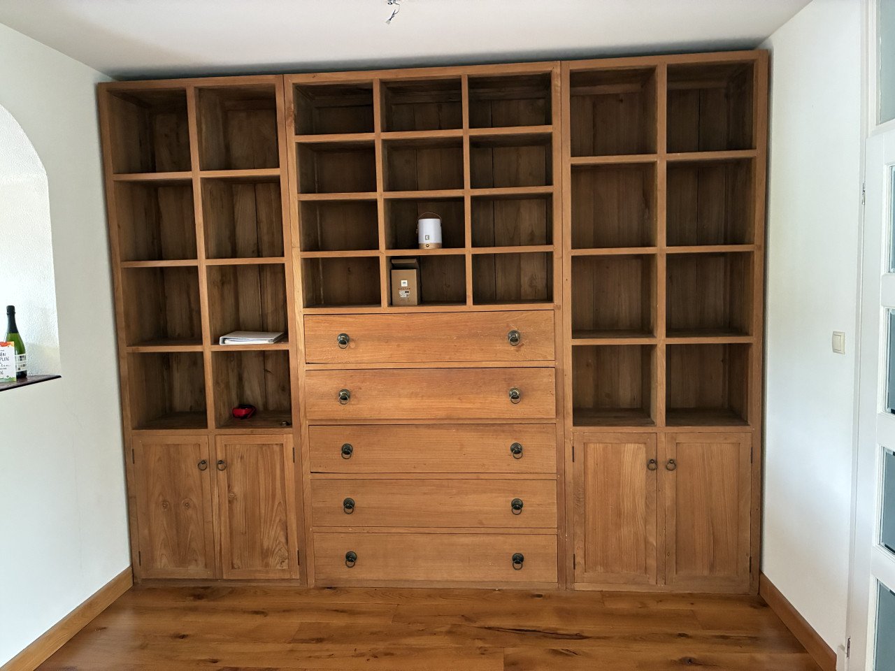 Uniek Teak houten kast driedelig