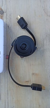 Uittrekbare oprolbare HDMI kabel - 150 cm - met adapters - Nieuw