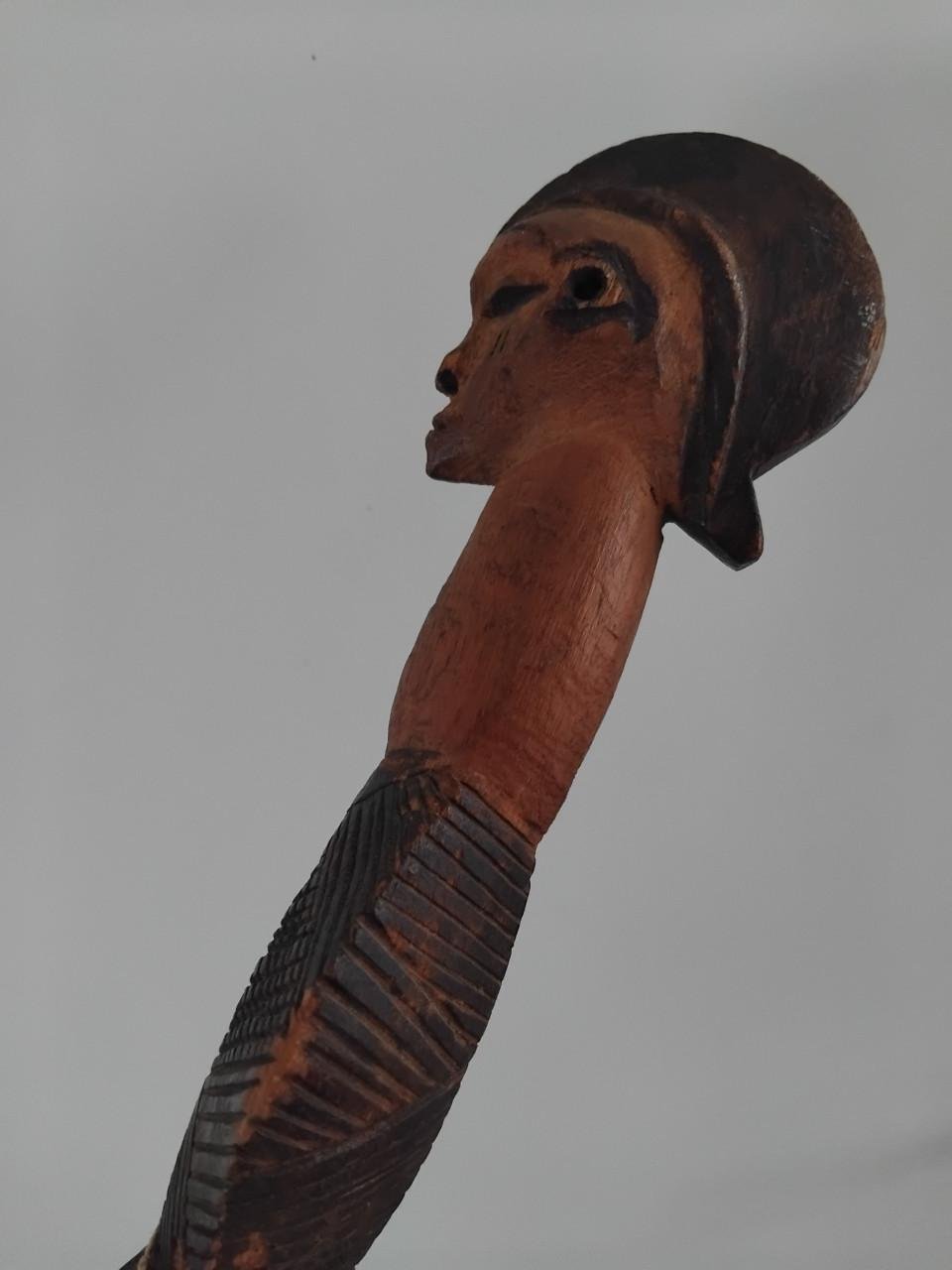 Antiek Uniek Ceremoniële Statusstok Ethiopië