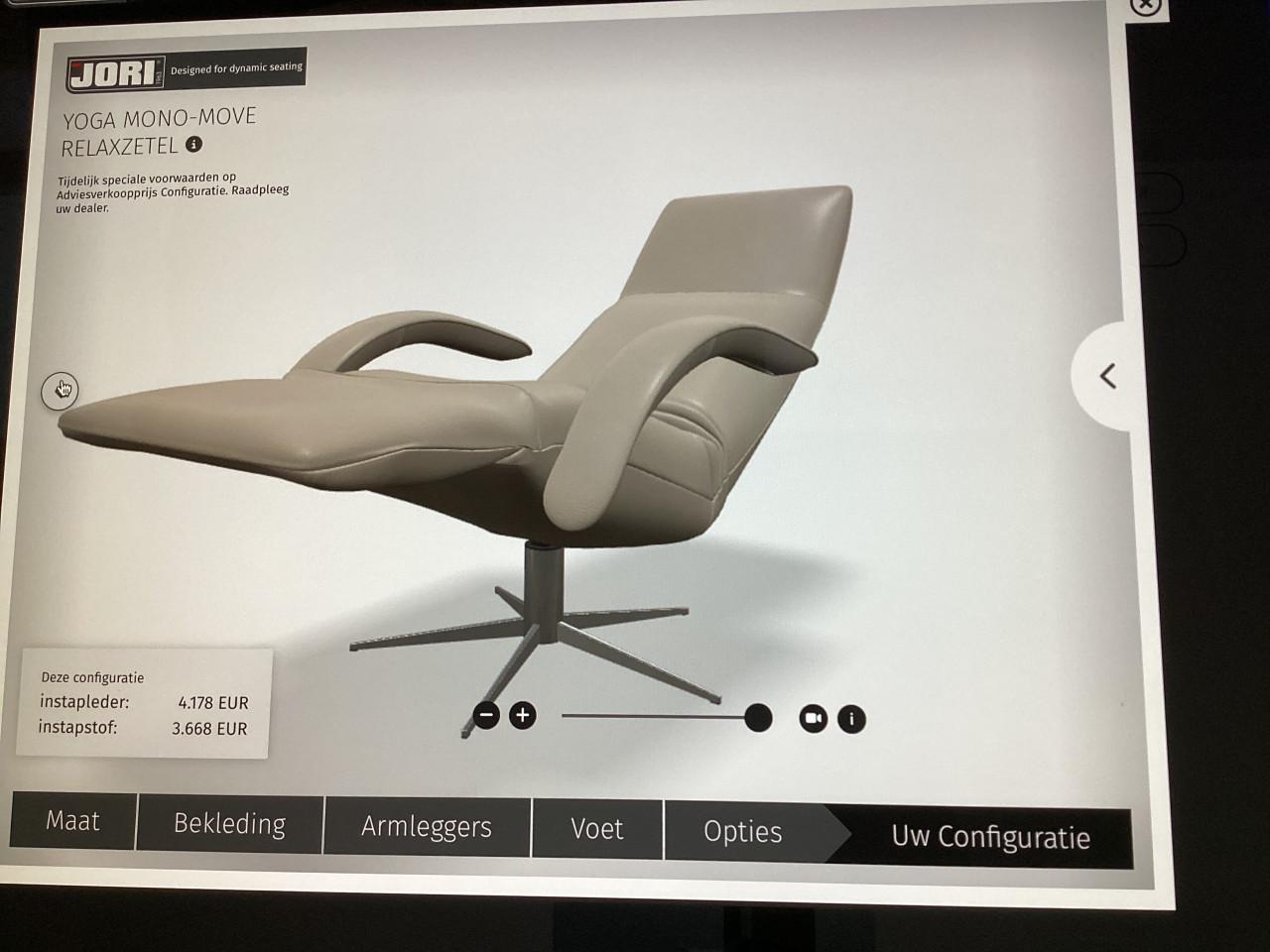 Jori relax+kussen(showroomstaat)model Yoga Medi