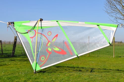 3.0m2 Kinderzeil compleet met lichte mast, giek en mastvoet