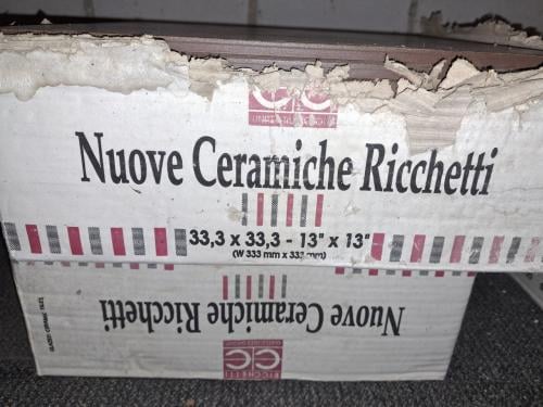 15 m2 splinternieuwe RICCHETTI vloertegels aangeboden!