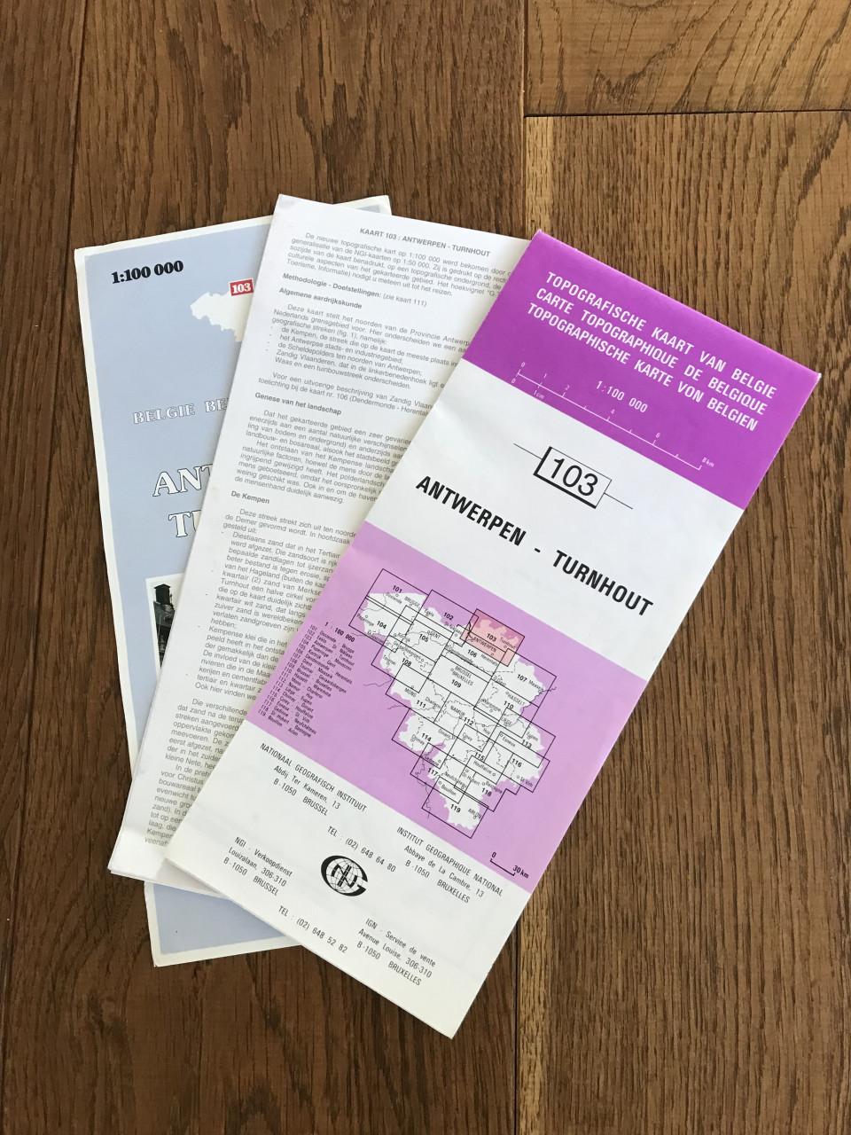 Antwerpen topografische kaart (1989)