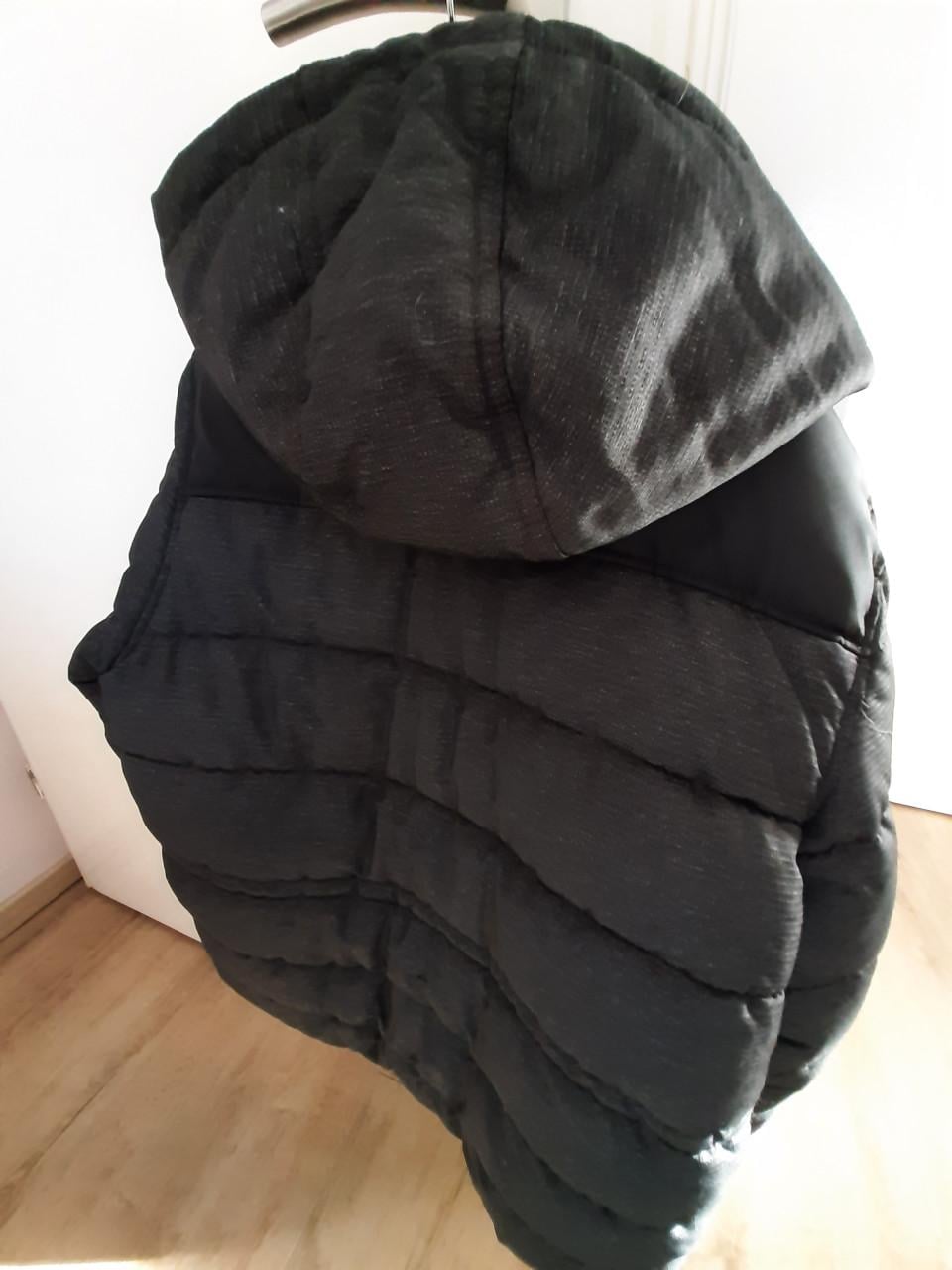 Winterjas, mt 164, grijs/zwart